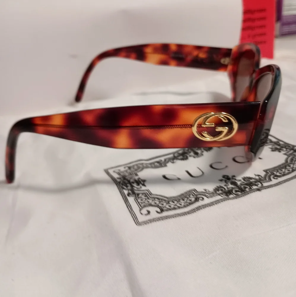 GUCCI GG Side Logo Tortoiseshell Pattern Sunglasses GG - Picture 3 of 10
